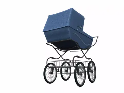 Baby stroller 08 3D model