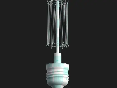 Vintage Light Bulb 001 Low-poly 3D model