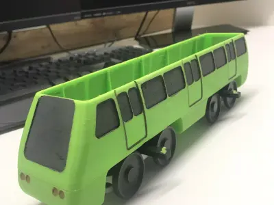 Trolley-bus Underground Train  3D print model