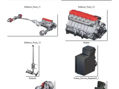 Dosch 3D - Defense Truck Details 3D model
