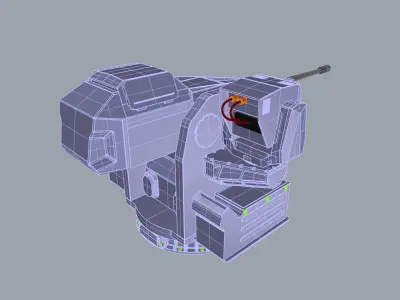 SMASH   30mm Remote Controlled Naval Cannon 3D model