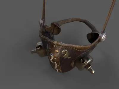  Steampunk  mask Low-poly 3D model