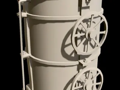 Steam Machine Low-poly 3D model