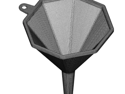 Transparent Octagonal Funnel 3D model