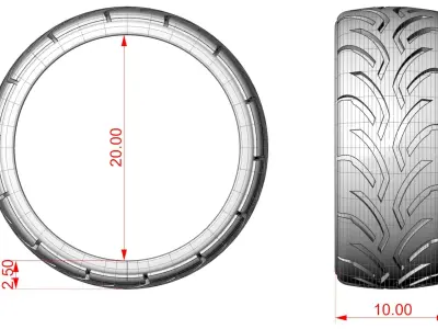 Car tires ring protector version 10 3D print model purchase