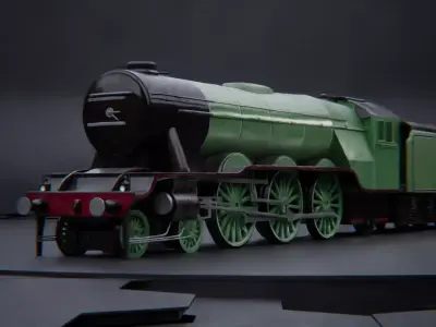 Steam lokomotive - Flying Scotsman  3D model