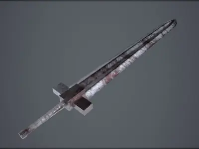 Young Guts Sword from Berserk Low-poly 3D model