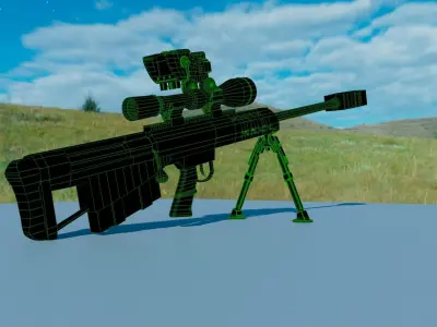 Barrett M95 Sniper 3D model