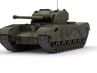 Black Prince - British Experimental Heavy Tank 3D Model Low-poly 3D model