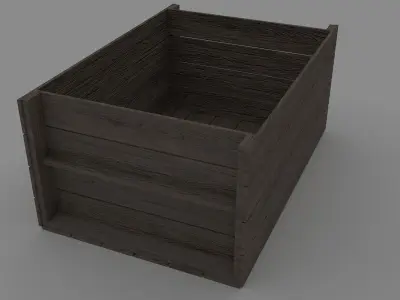 Wooden Crate Free low-poly 3D model 3
