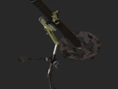 L16a2 Mortar 81mm  Low-poly 3D model