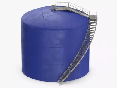Industrial Site Silo 02 3D model