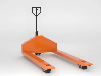 Pallet Loader Industrial Hand Brake Pallet Jack Low-poly 3D model