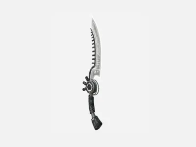 SciFi Dagger A09 Black Camo - Sci Fi Weapon Design Low-poly 3D model