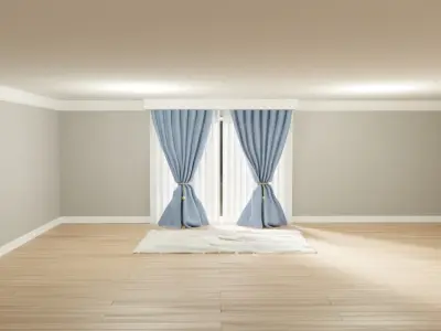 Curtains Classic - Interior design Free 3D model