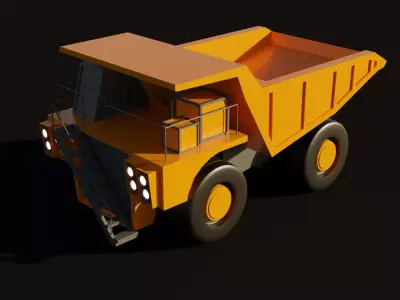 Low-Poly Mining Truck Low-poly 3D model