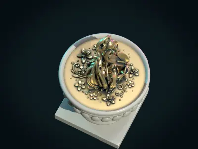 Abstract plant Vase 3D print model