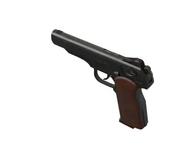 Stechkin automatic pistol Free low-poly 3D model