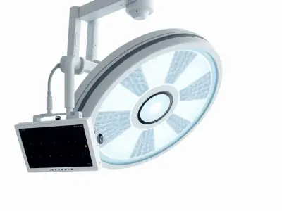 Surgical LED Light with Monitor model pack Low-poly 3D model