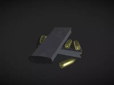 9mm Ammo Pickup Free low-poly 3D model