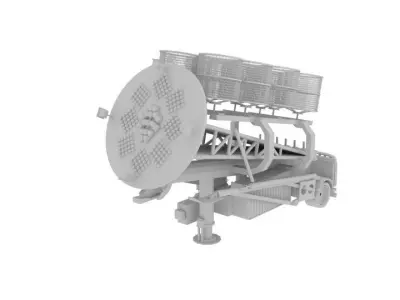 Trailer Carnival Spin Cage 3D model