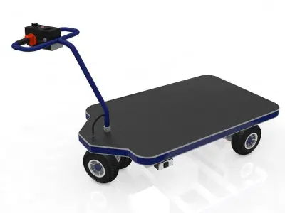 Electrical Transport Platform Trolley  3D model