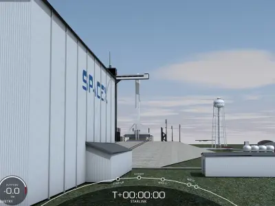 Spacex Kennedy-Center Base 3D model