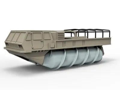 Screw terrain vehicle ZIL-4904 Scale 1 to 43 3D print model