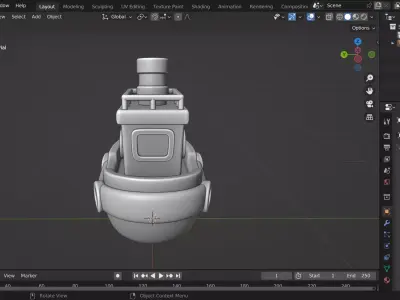 Miniature Tugboat  3D print model
