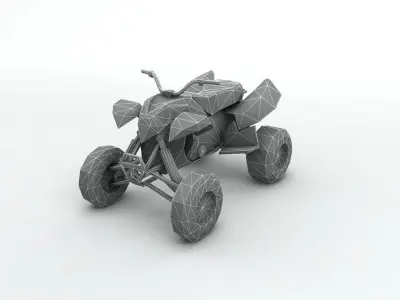  2007 Polaris Outlaw 525 ATV Low-poly 3D model