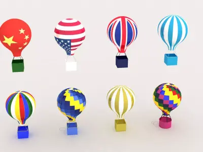 Hot Air Balloon 3D model 5