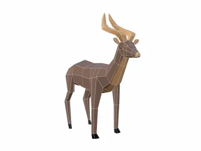 Antelope Low-poly 3D model