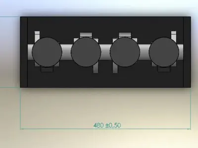 Piston - connecting rod - cranksaft Free 3D model
