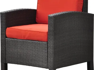 Katzer Wicker Resin Aluminum Contemporary Patio Chair  3D model