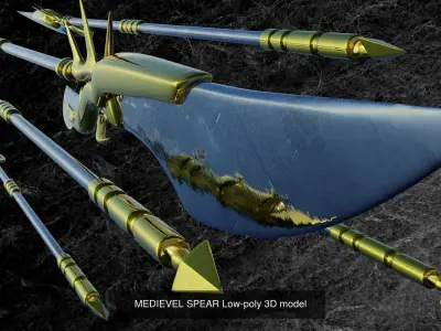 MEDIEVAL SPEAR SET 3D Model Collection