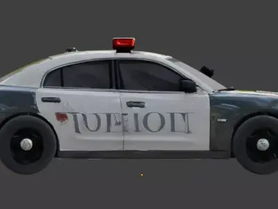 Possessed Modern Police Interceptor 3D Model Low-poly 3D model