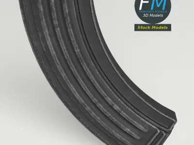 Rifle Steel Ammunition Magazine 3D model