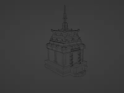 Asia temple 3D model