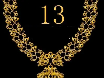 40 gm indian neckless porche and noksi  3D model