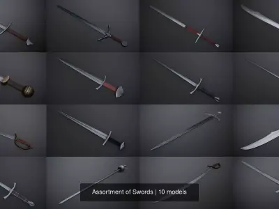 Assortment of Swords 3D Model Collection