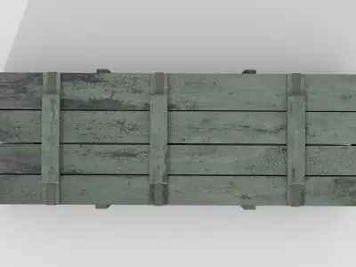 Historical WW2 ammocrate Low-poly 3D model