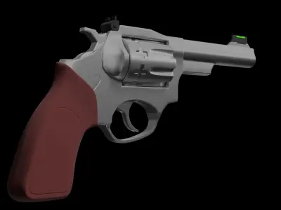 Revolver Ruger 101 BASE MESH 3D model