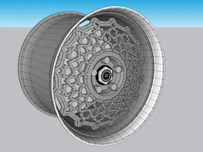 custom Arabic design rim  Low-poly 3D model