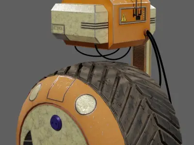 star war robots realistic 3d model Low-poly 3D model
