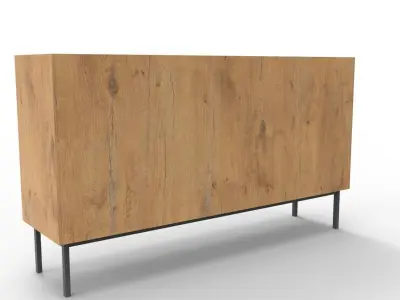 Modern Long Drawer Low-poly 3D model
