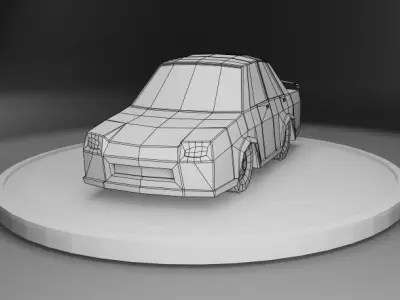 Lowpoly Sports Car Free low-poly 3D model