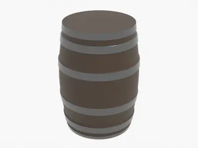 Barrels barrel Low-poly 3D model