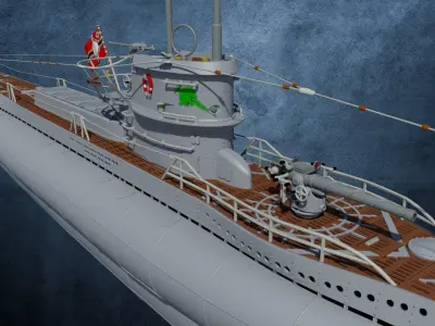 U-Boot Typ VIID detailed 3D model