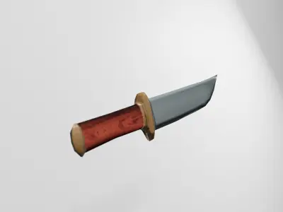 Bowie Knife PBR and Realtime Optimized Model Free low-poly 3D model