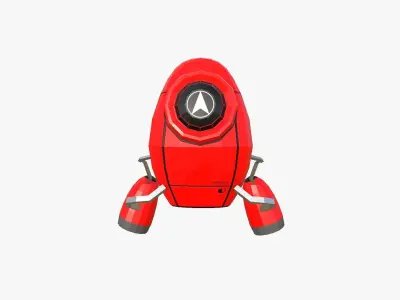 Jetpack Low Poly I02 - SciFi Character Design Low-poly 3D model